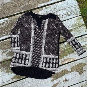 Lucky Bohemian Boho Style Black Top XS